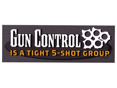 Tight 5 Shot Group Bumper Sticker