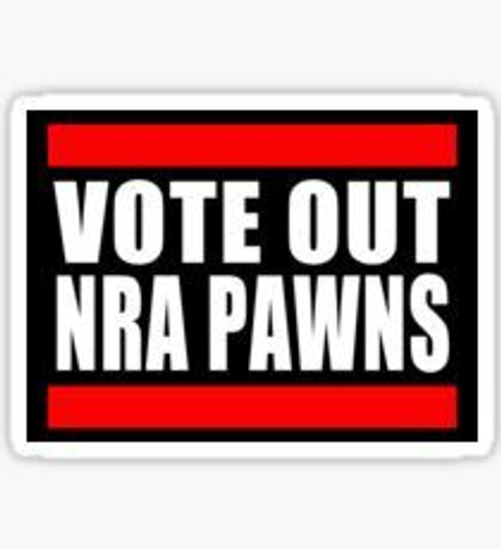 VOTE OUT NRA PAWNS GUN CONTROL STICKER VOTE OUT NRA PAWNS GUN CONTROL STICKER