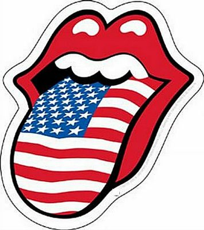 rolling stones USA tongue sticker