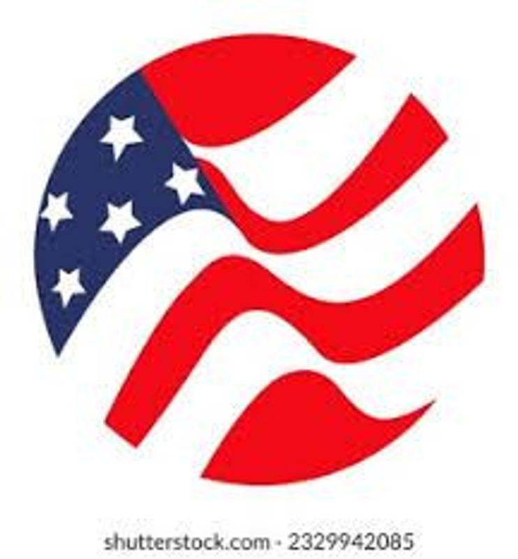USA FLAG ROUND