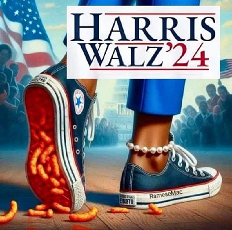 harris waltz CHEETOS funny political sticker harris waltz CHEETOS funny political sticker
