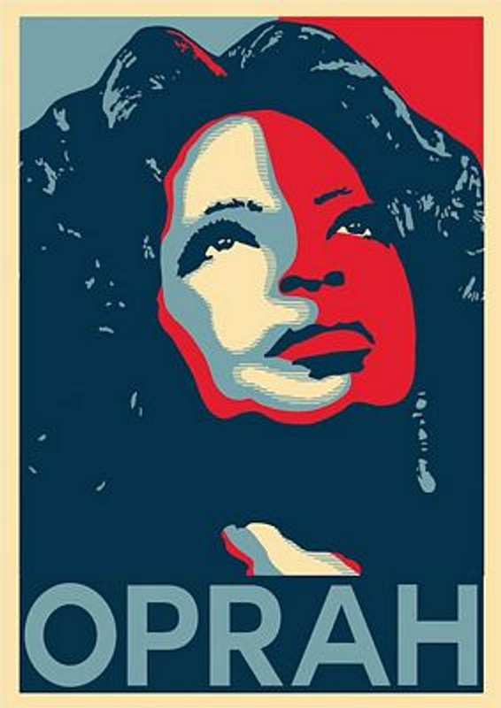 OPRAH RWB POLITICAL STICKER