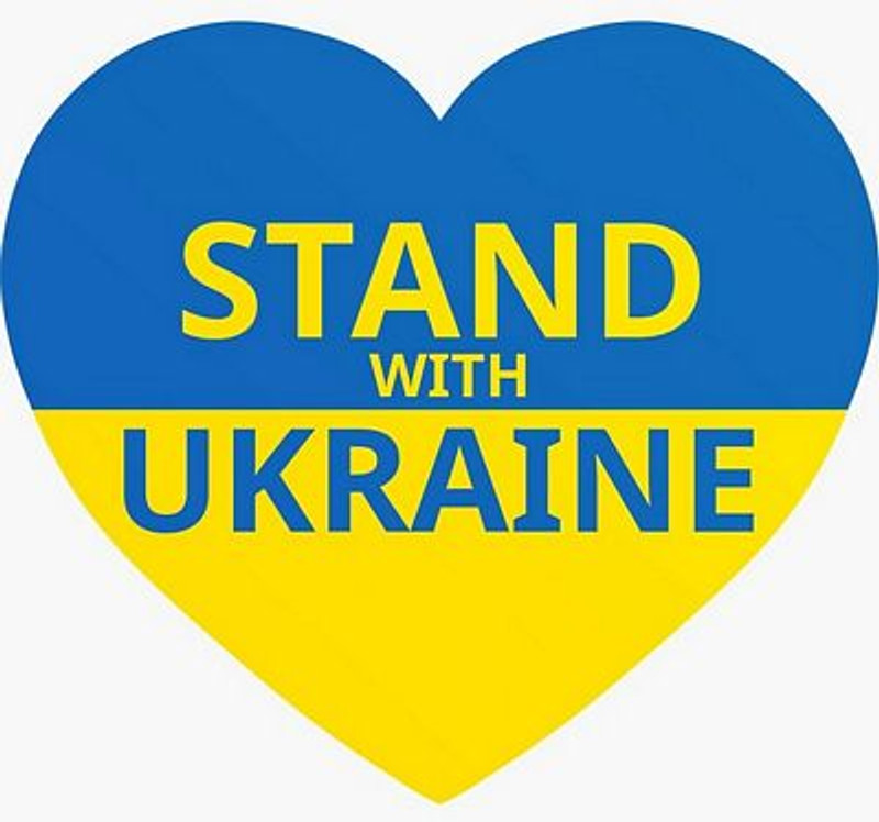 stand with Ukraine heart sticker