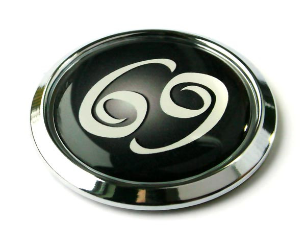 Cancer 3D Adhesive Chrome Zodiac Auto Emblem