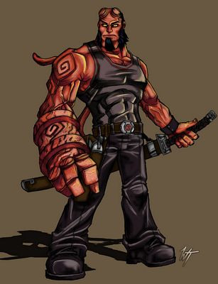 Hellboy Wallpaper Vinyl Decals 01