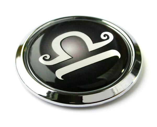 Libra 3D Adhesive Chrome Zodiac Auto Emblem