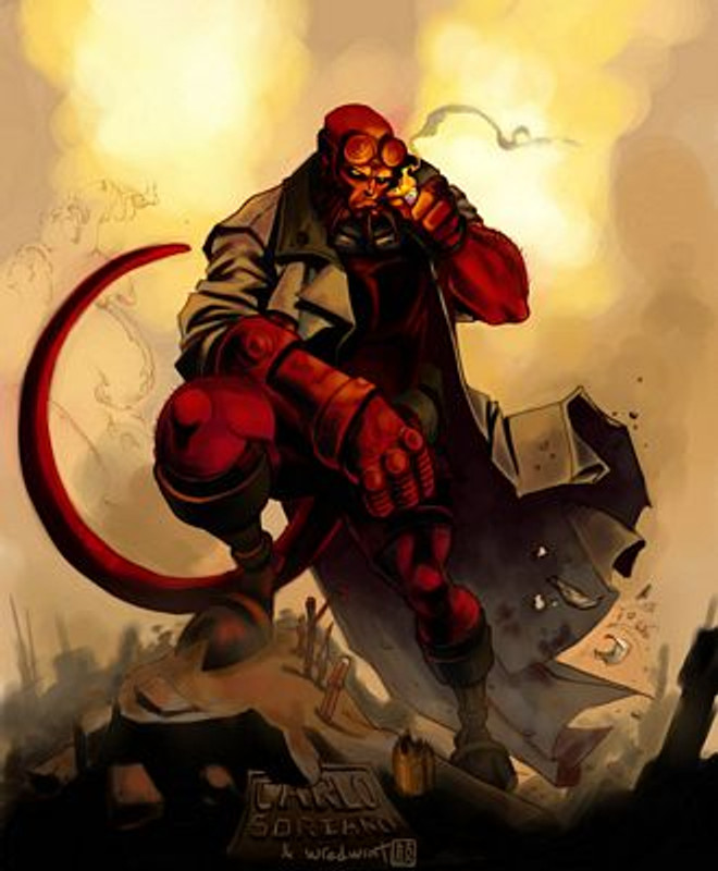 Hellboy Wallpaper Vinyl Decals 05