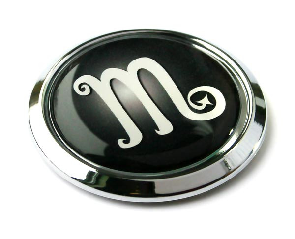 Scorpio 3D Adhesive Chrome Zodiac Auto Emblem