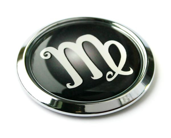 Virgo 3D Adhesive Chrome Zodiac Auto Emblem