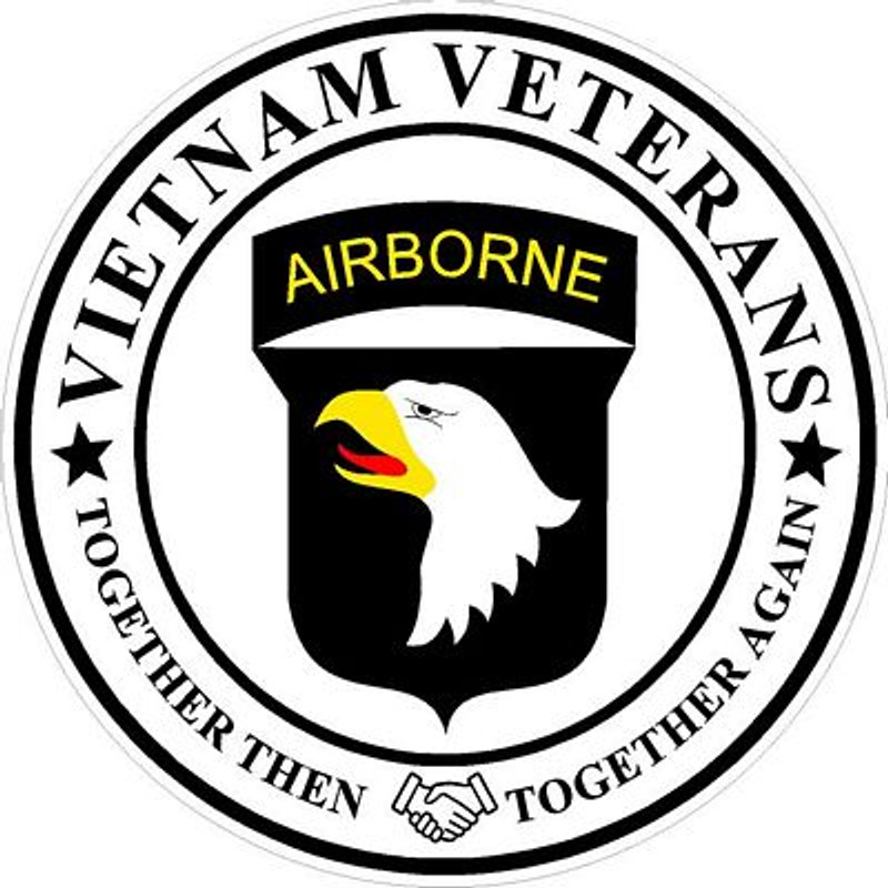 AIRBORN Vietnam Veterans Circular Sticker AIRBORN Vietnam Veterans Circular Sticker