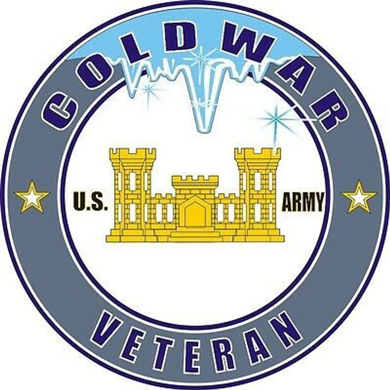 Cold War Army Engineer Corps Veteran Sticker Cold War Army Engineer Corps Veteran Sticker