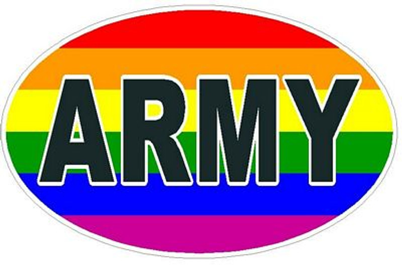 FLAG GAY OVAL ARMY DECAL FLAG GAY OVAL ARMY DECAL