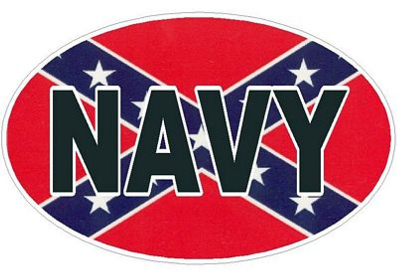 FLAG REBEL OVAL NAVY DECAL FLAG REBEL OVAL NAVY DECAL