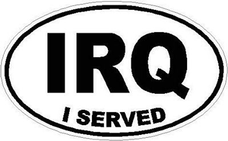 I served MILITARY OVAL DECALS IRQ I served MILITARY OVAL DECALS IRQ