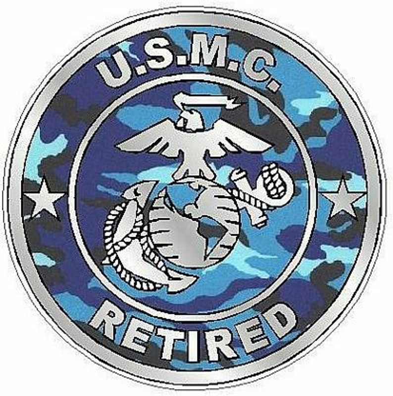 MARINE CORPS RETIRED camo blue MARINE CORPS RETIRED camo blue
