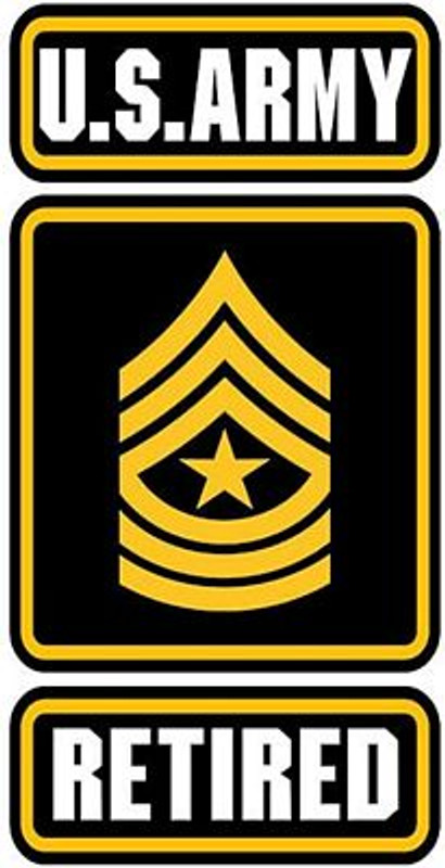 US ARMY RETIRED PATCH STICKER US ARMY RETIRED PATCH STICKER