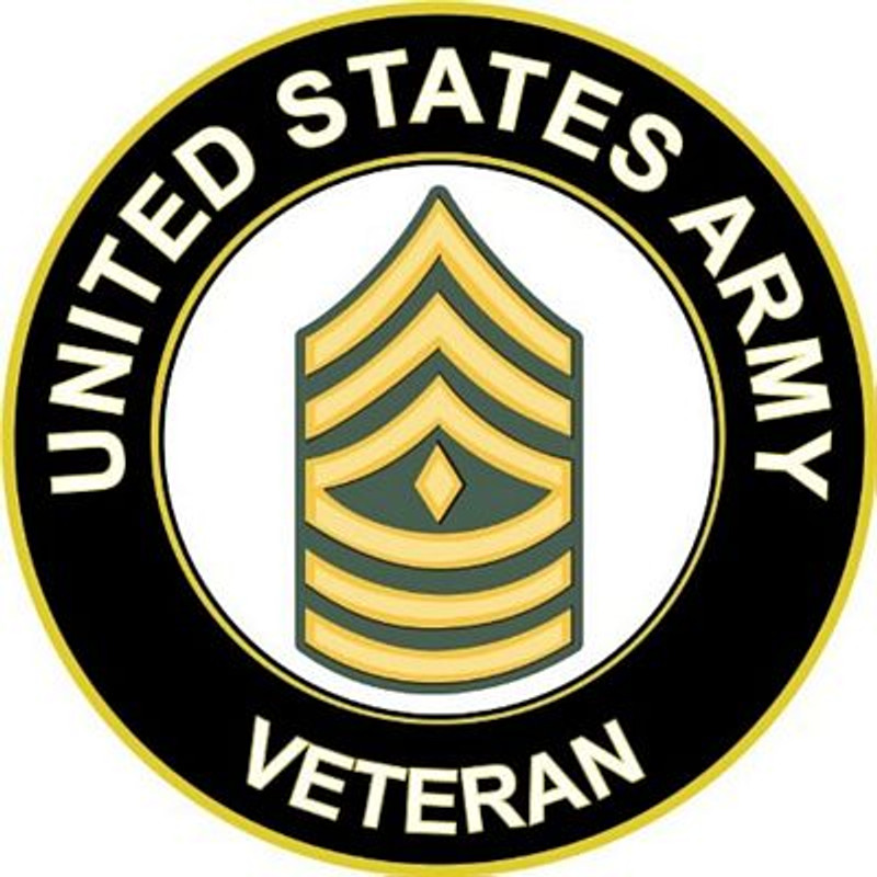 US ARMY VETERAN PATCH CIRCLE STICKER US ARMY VETERAN PATCH CIRCLE STICKER