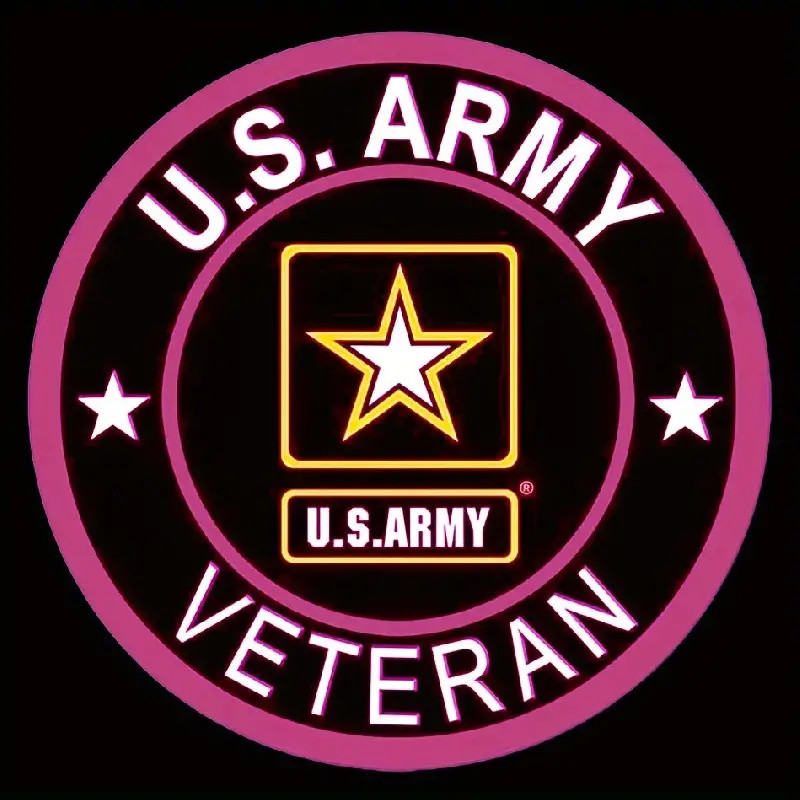 us army veteran PINK CIRCLE STICKER us army veteran PINK CIRCLE STICKER
