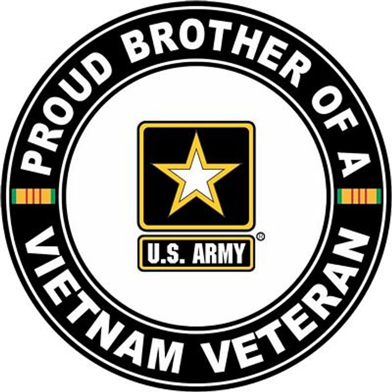 US ARMY VETERAN PROUD BROTHER ROUND STICKER US ARMY VETERAN PROUD BROTHER ROUND STICKER