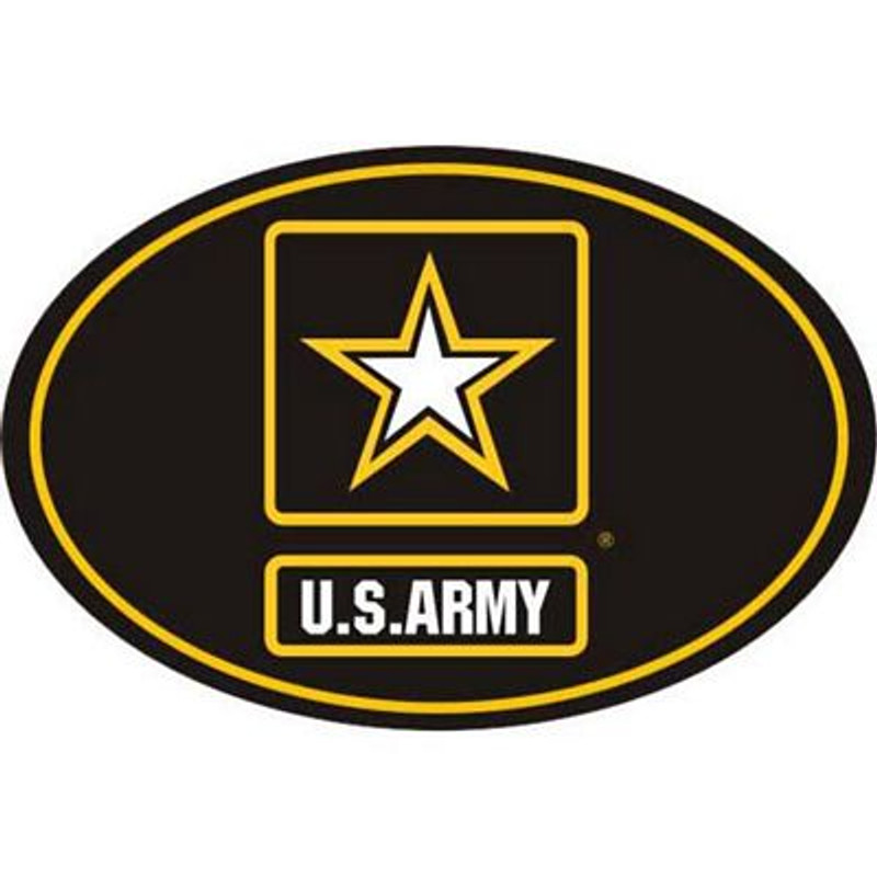army star logo euro style OVAL decal army star logo euro style OVAL decal