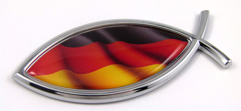 German Jesus Fish 3D Auto Emblem