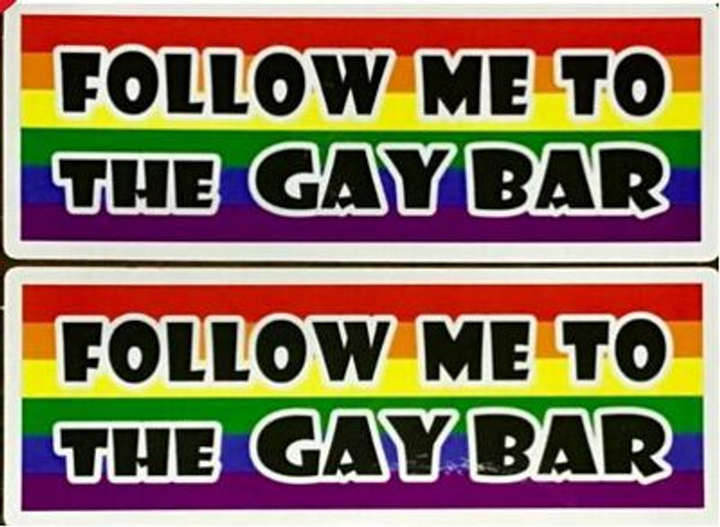 FOLLOW ME TO THE GAY BAR LGBTQ STICKERS SET