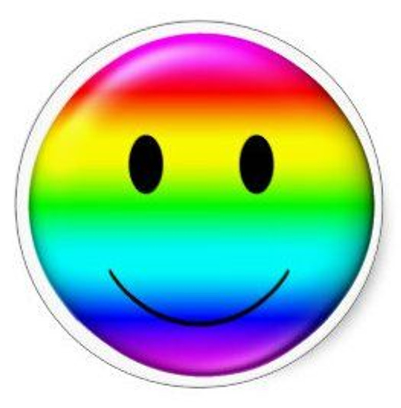 Gay Pride Smiley Sticker Gay Pride Smiley Sticker