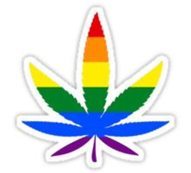 LGBT WEED STICKER LGBT WEED STICKER