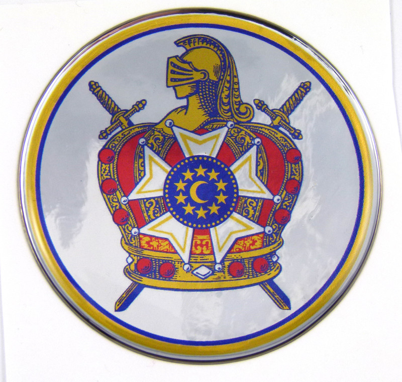 De Moley 3D Chrome Background Adhesive Car Badge