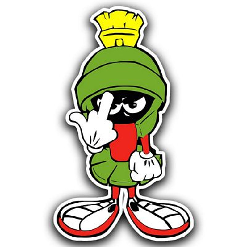 marvin martian FLIP OFF sticker