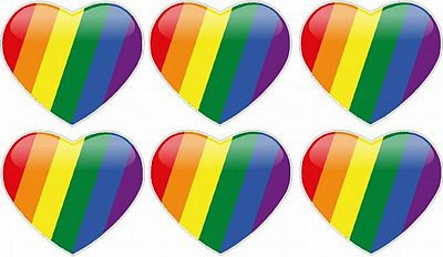 Pride heart NEW 6 pack