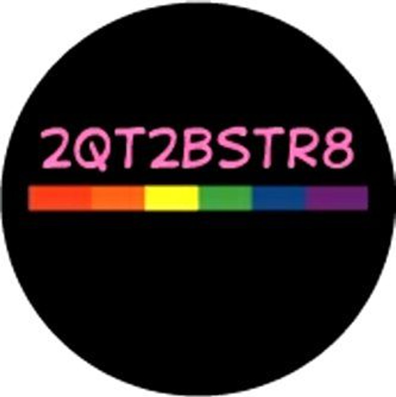 Too Cute To Be Straight Rainbow Pride Bar FUNNY Sticker