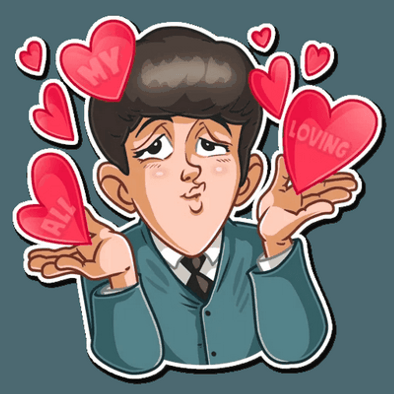 beatles music group sticker 3