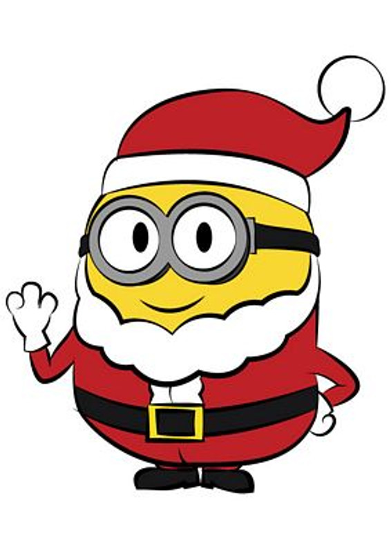 Minion Santa Sticker
