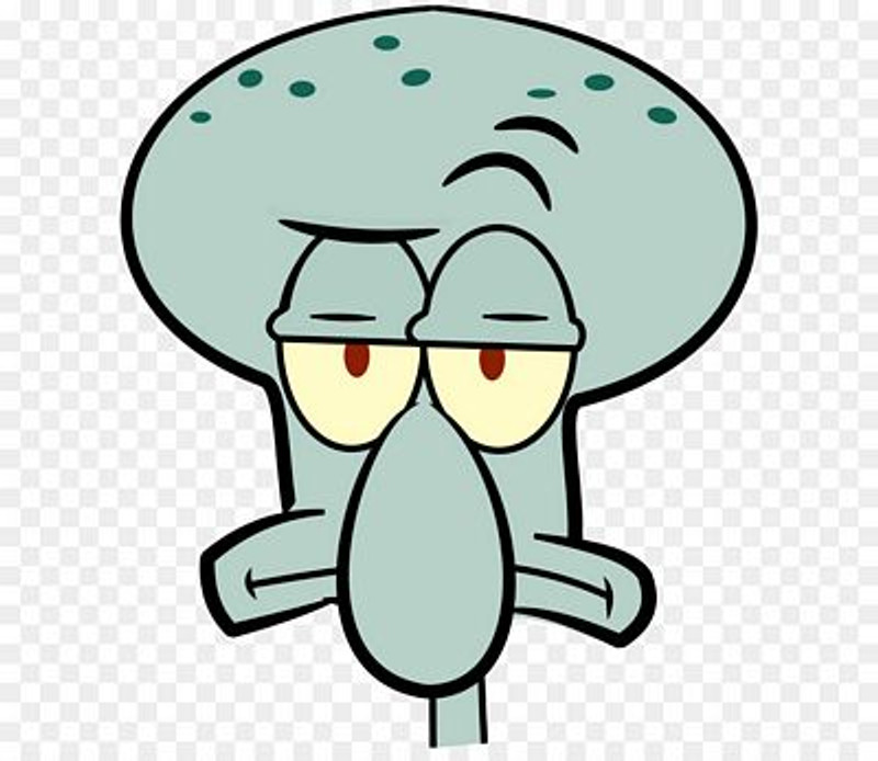 SPONGEBOB squidward HEAD STICKER