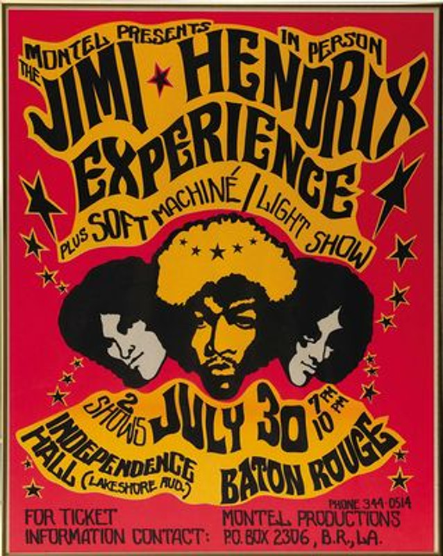 jimi hendrix poster sticker