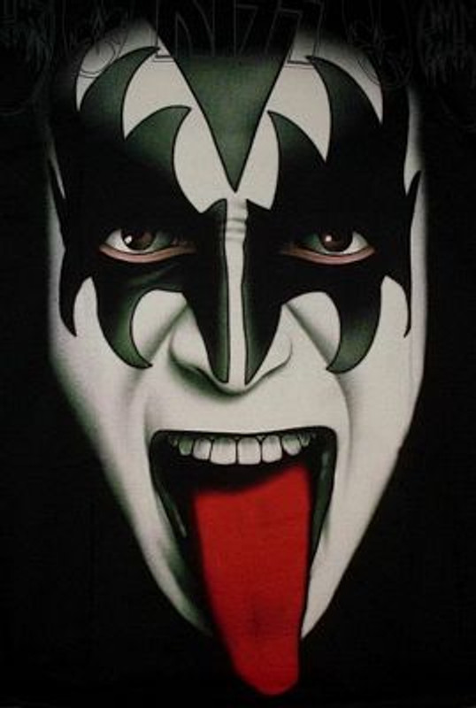 Kiss Simmons Tongue Band Sticker