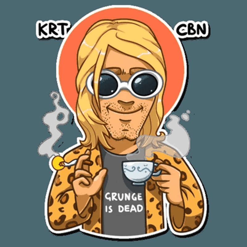 NIRVANA kurt cobain grunge is dead band sticker 05