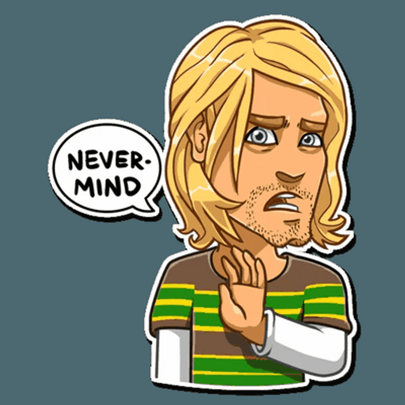 NIRVANA kurt cobain grunge is dead band sticker 06