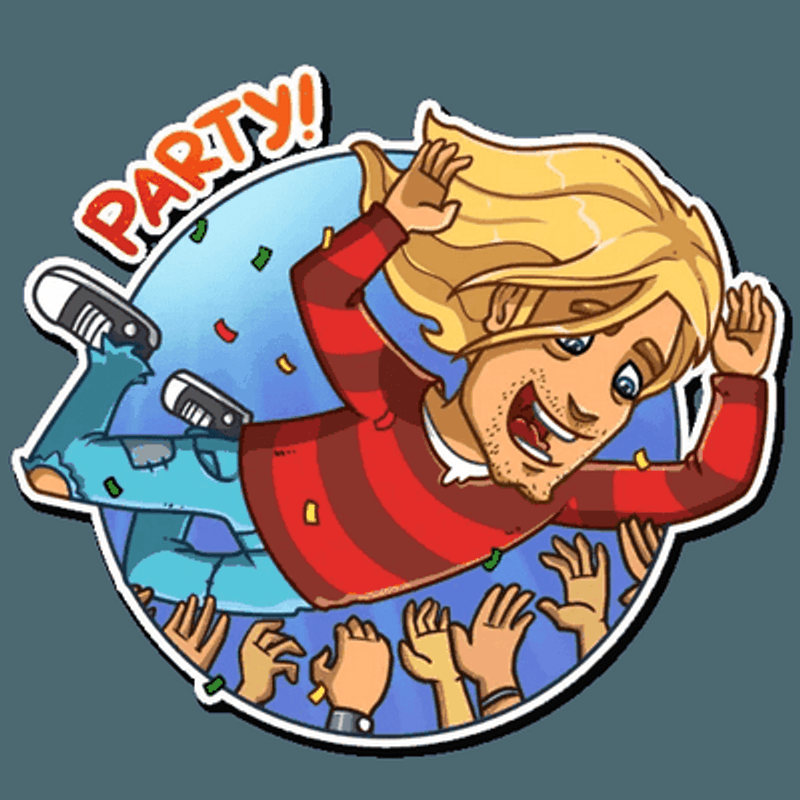 NIRVANA kurt cobain grunge is dead band sticker 08