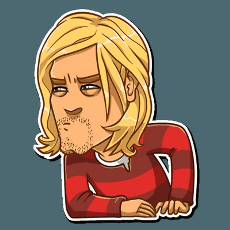 NIRVANA kurt cobain grunge is dead band sticker 11