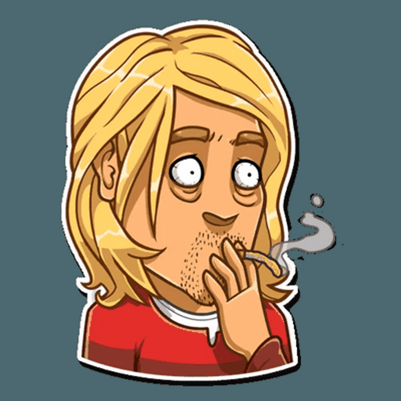 NIRVANA kurt cobain grunge is dead band sticker 21