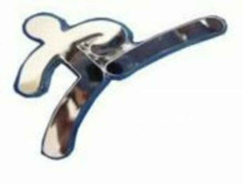 Karate Stick Figure Chrome Emblem