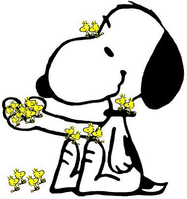 SNOOPY and Woodstock Peanust Gang Sticker 04