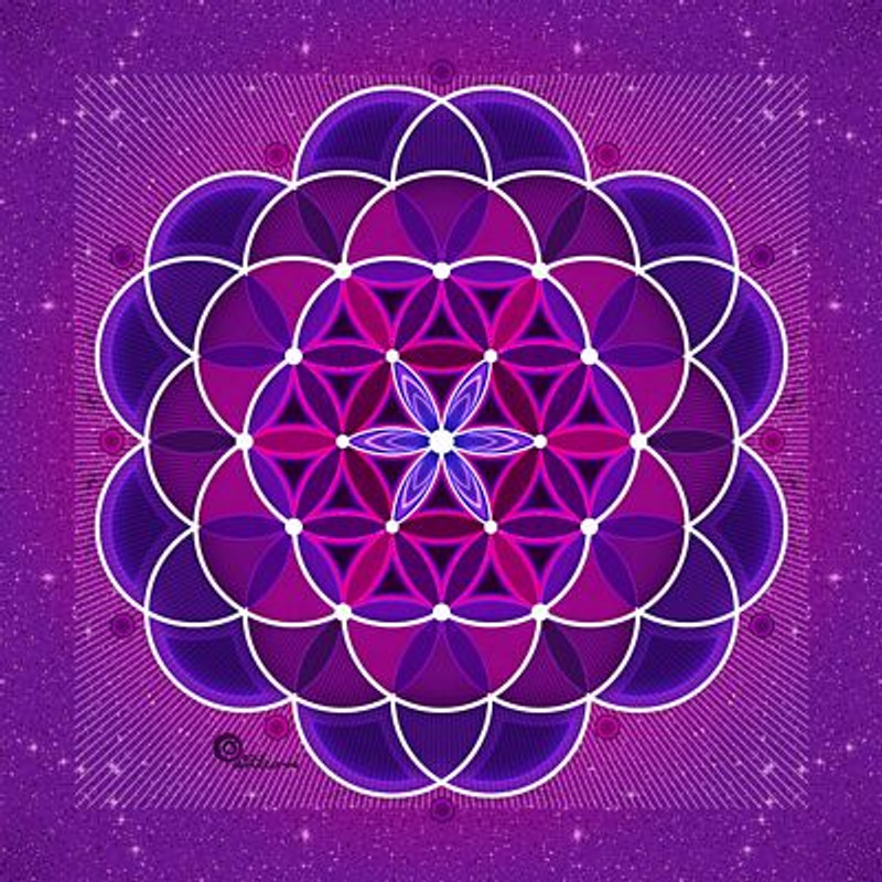 YOGA Flower of Life Color Sticker