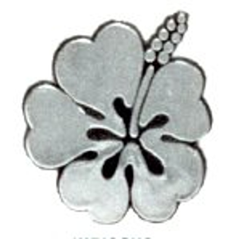 Hibiscus Flower Chrome Emblems