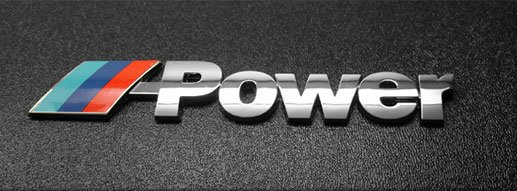 M Power Chrome Emblem