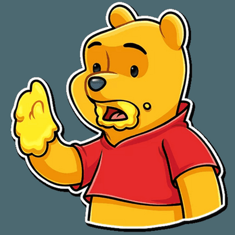 Winnie the Pooh Funny Cartoon Sticker Decal 30