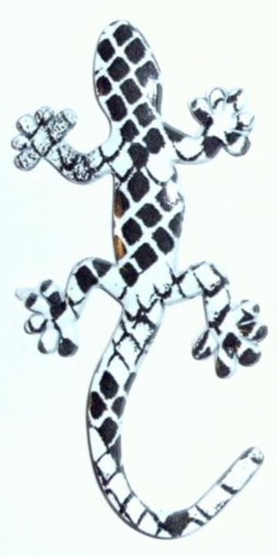 Gecko Snake Skin Pattern Chrome METAL Emblem