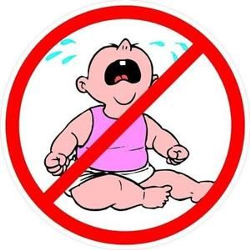 no cry babies round funny sticker